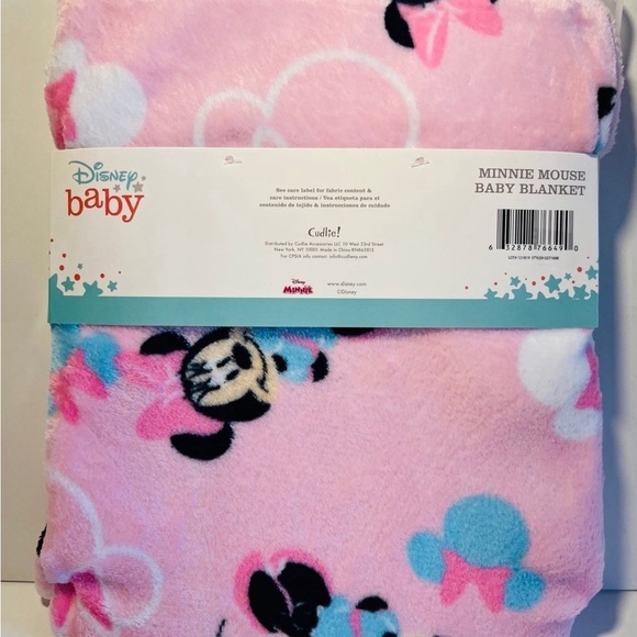 Disney Baby Soft & Cuddly Minnie Mouse Pink Baby Blanket - Picture 9 of 12
